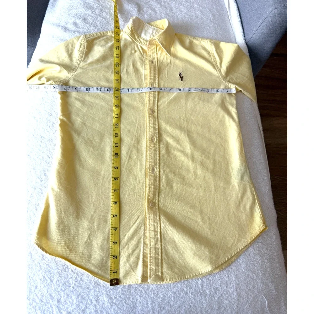 Ralph Lauren teen Size 2-(12-14)- slim fit yellow cotton Shirt, women Sz- 2-4